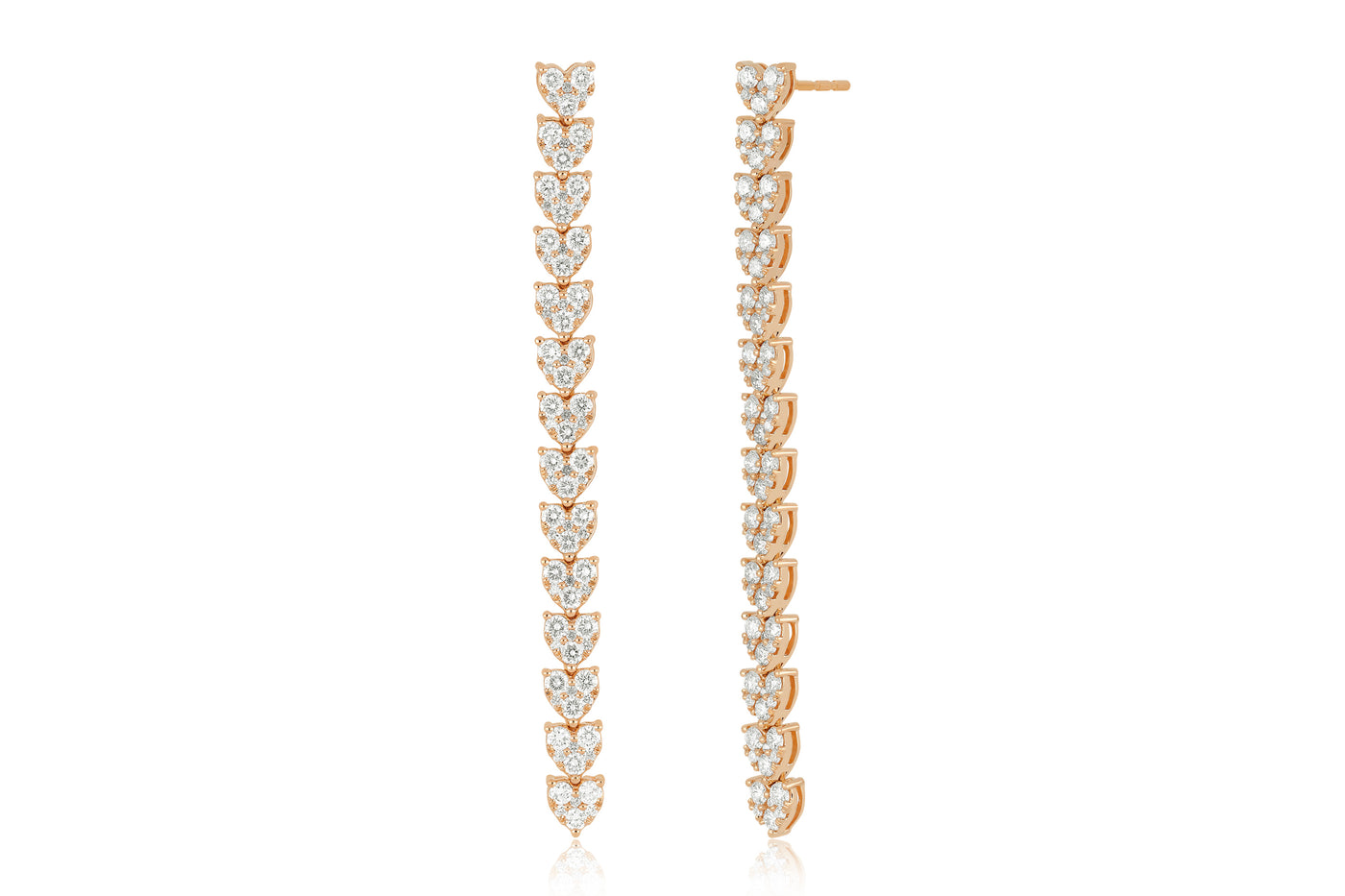 Endless Love Drop Earring in 14k rose gold
