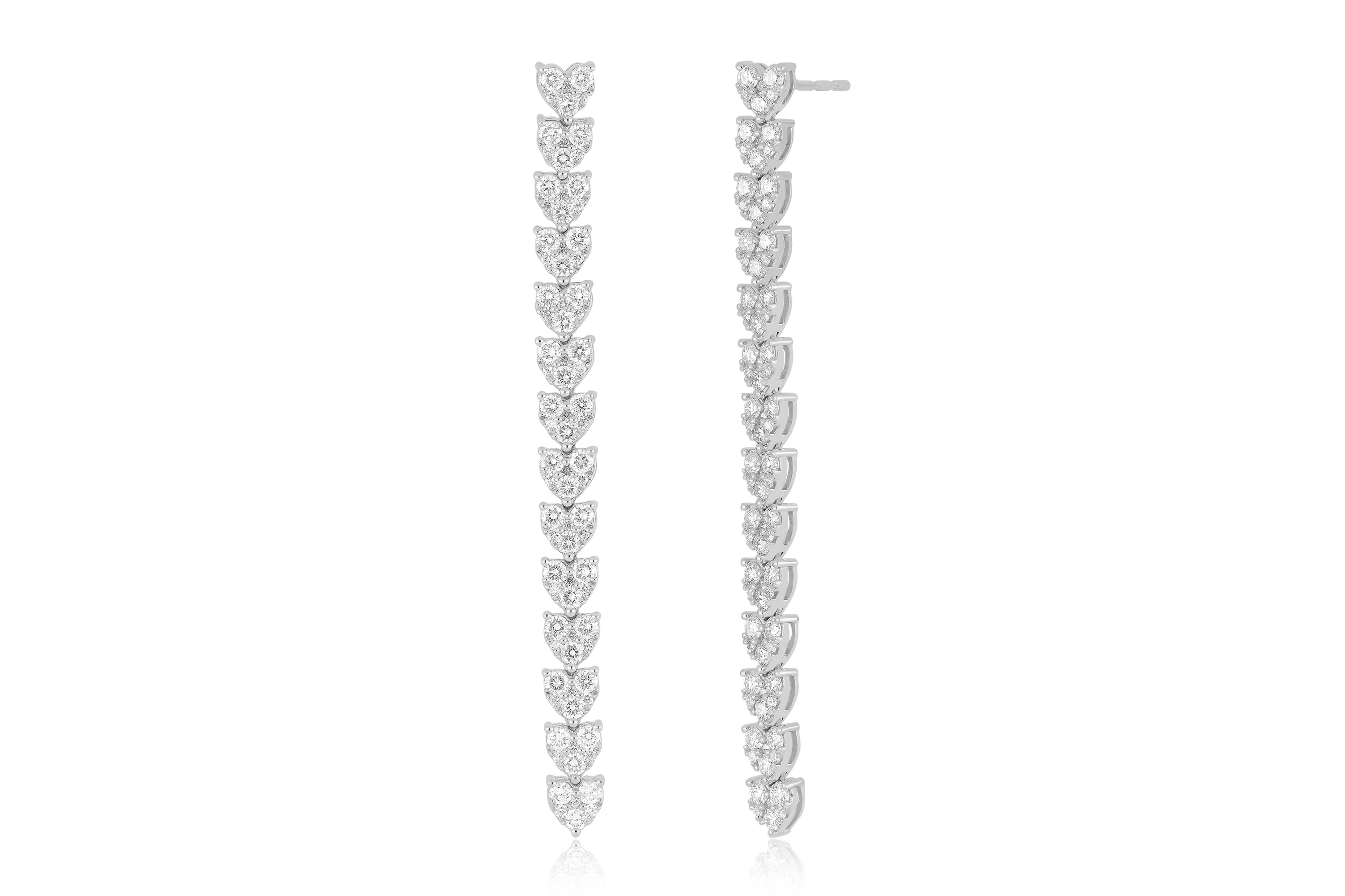 Endless Love Drop Earring in 14k white gold