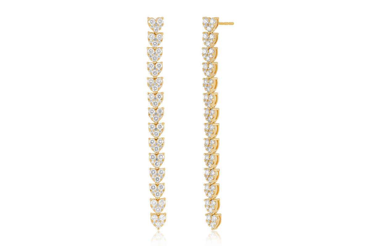 Endless Love Drop Earring in 14k yellow gold