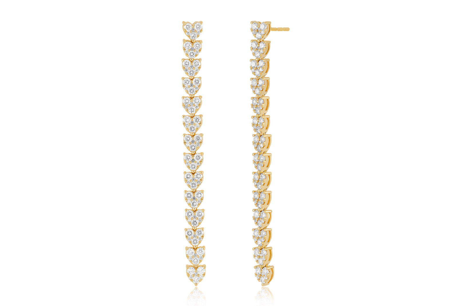 Endless Love Drop Earring in 14k yellow gold
