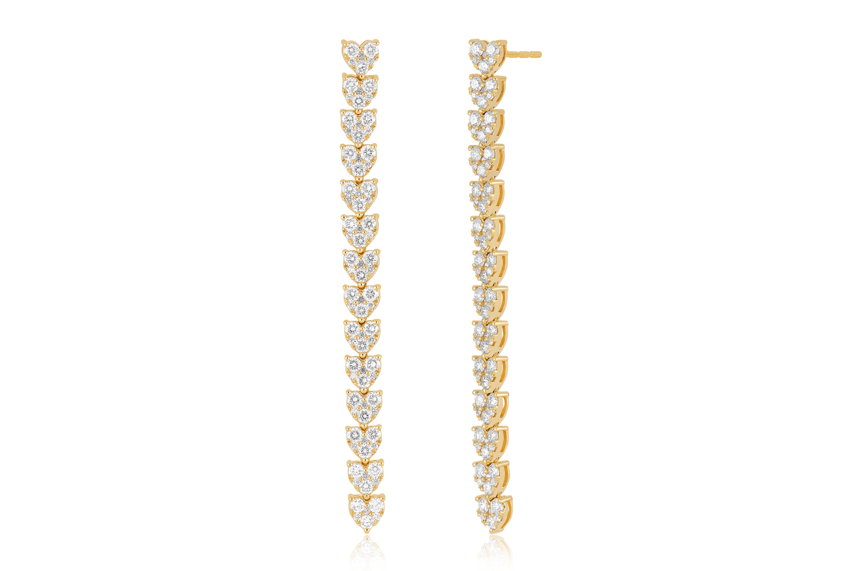 Endless Love Drop Earring in 14k yellow gold