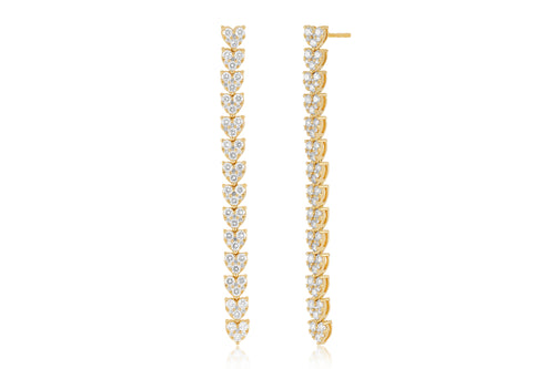 Endless Love Drop Earring in 14k yellow gold