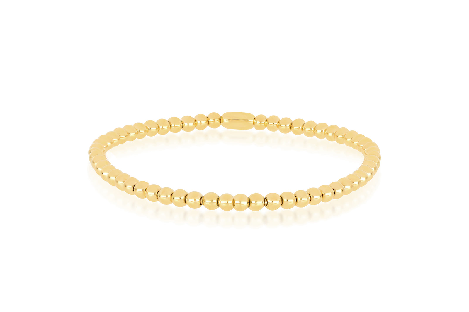  Gold Ball Stretch Bracelet in 14k Yellow Gold
