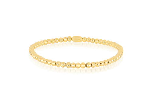  Gold Ball Stretch Bracelet in 14k Yellow Gold