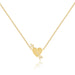 Gold Heart and Diamond Arrow Necklace in 14k Yellow Gold