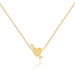 Gold Heart and Diamond Arrow Necklace in 14k Yellow Gold