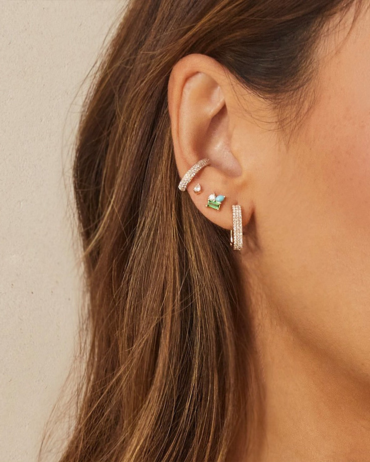 Diamond Jumbo Lola Hoop Earring