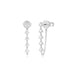 Multi Diamond Chain Stud Earring in 14k white gold