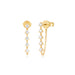 Multi Diamond Chain Stud Earring in 14 Yellow gold