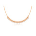 Diamond & Gold Ball Necklace in 14k rose gold