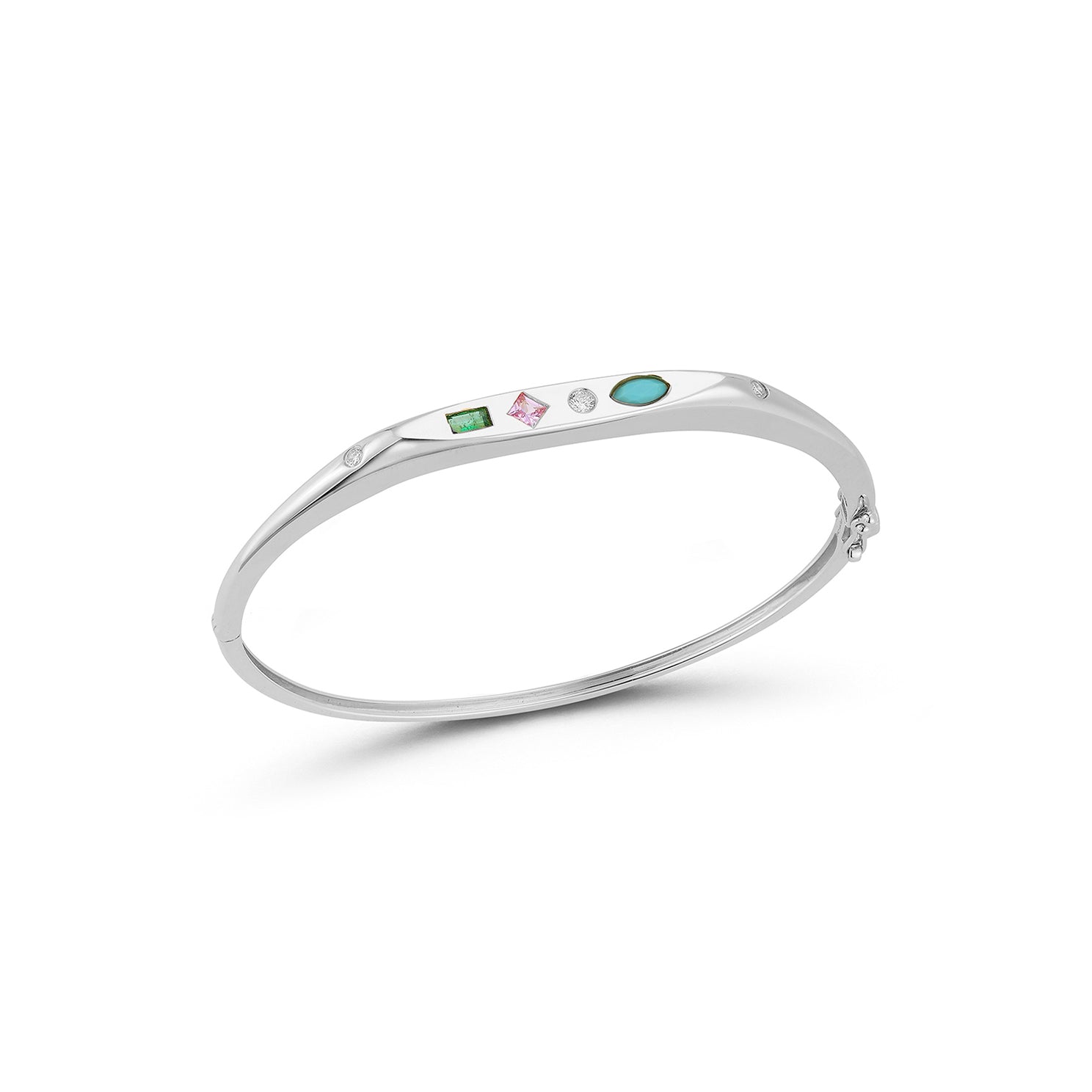 Gold Treasure Bangle in 14k white gold