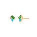 Triple Treasure Stud Earring in 14k rose gold