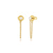 Pearl Chain Stud Earring in 14k yellow gold