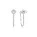 Diamond Ball & Chain Stud Earring in 14k white gold