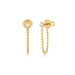 Diamond Ball & Chain Stud Earring in 14k yellow gold