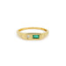 Diamond and Emerald Treasure Ring in 14k yellow gold