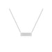 Mini Nameplate Necklace in 14k white gold