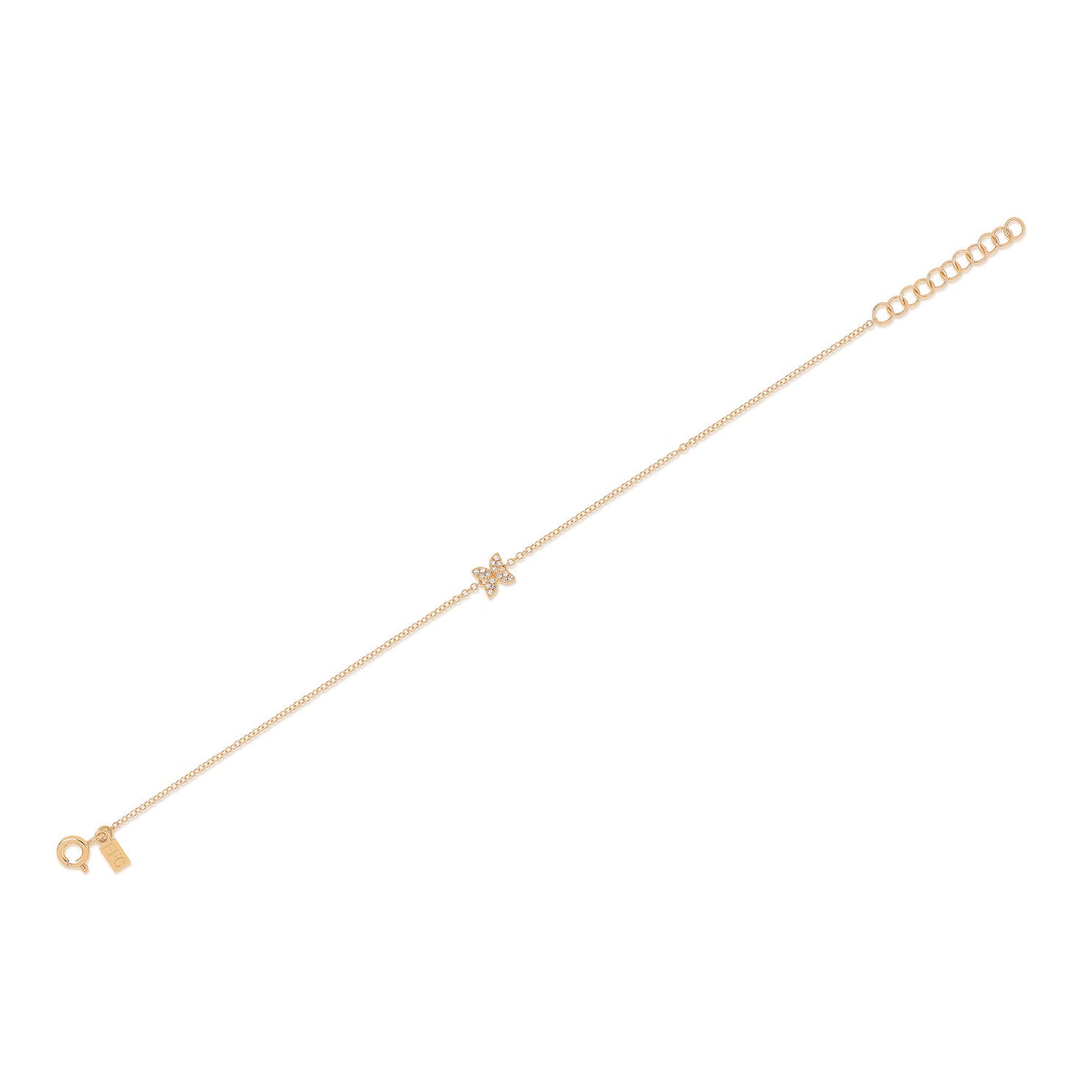 Diamond Blossom Chain Bracelet in 14k rose gold