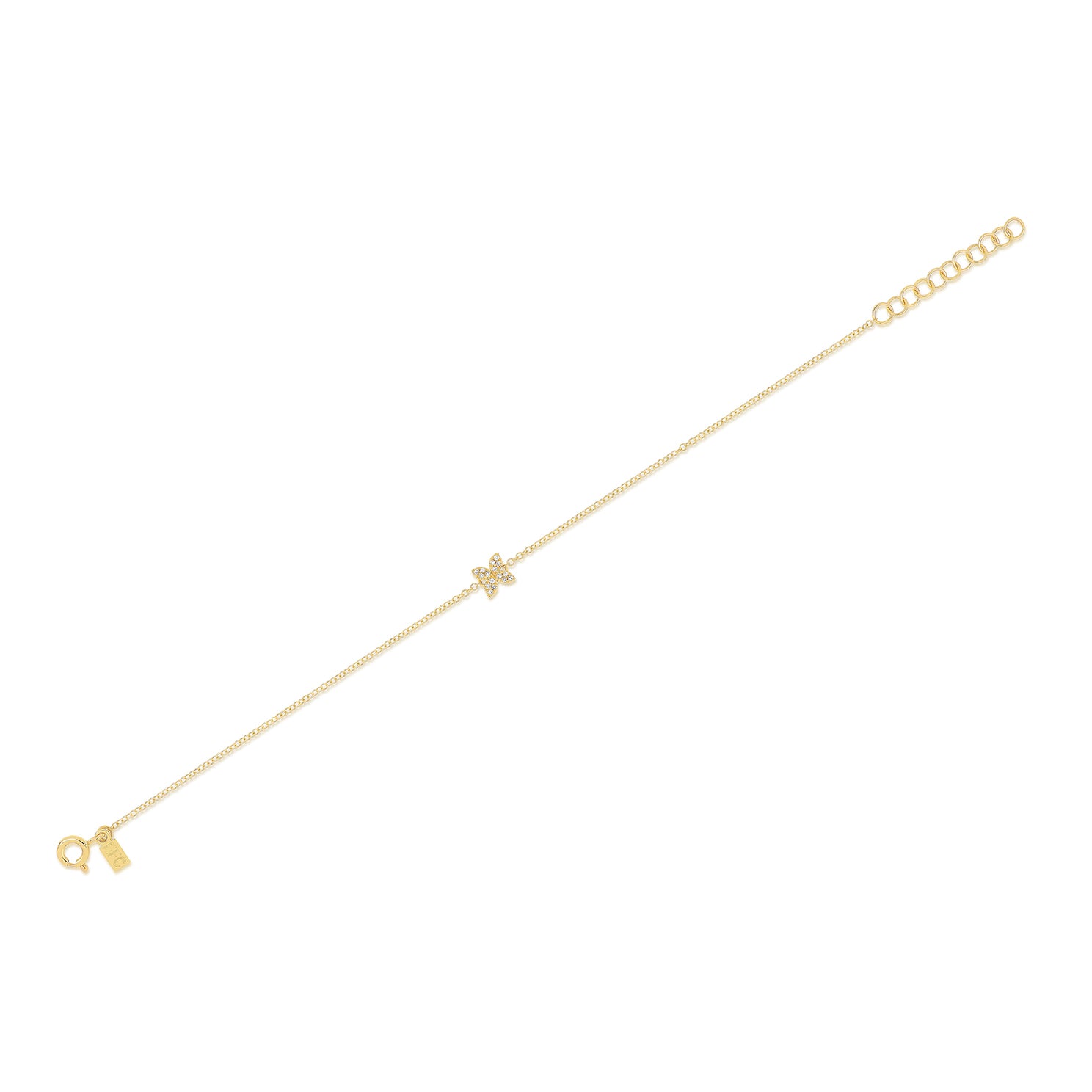 Diamond Blossom Chain Bracelet in 14k yellow gold