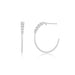 Diamond & Gold Hoop Earrings in 14k white gold