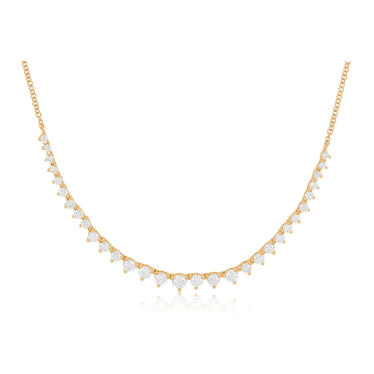 Graduated Diamond Necklace in 14k rose gold
