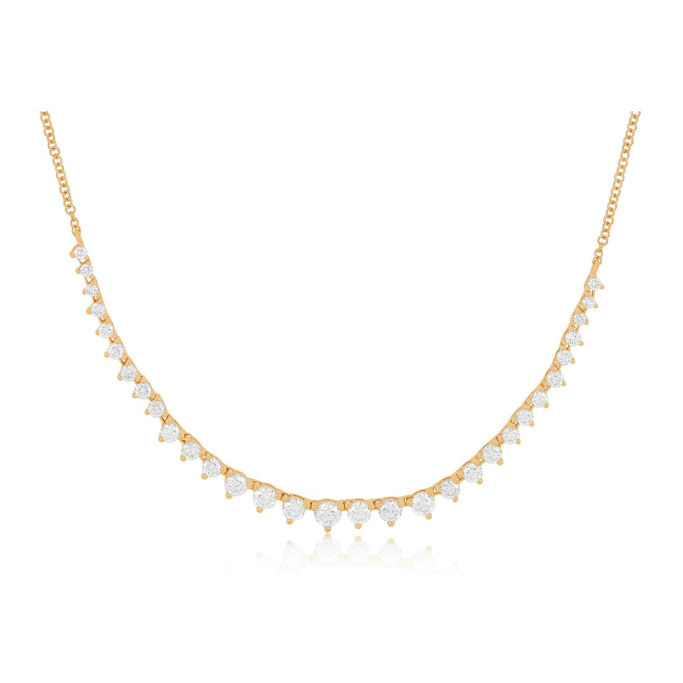 Graduated Diamond Necklace in 14k rose gold