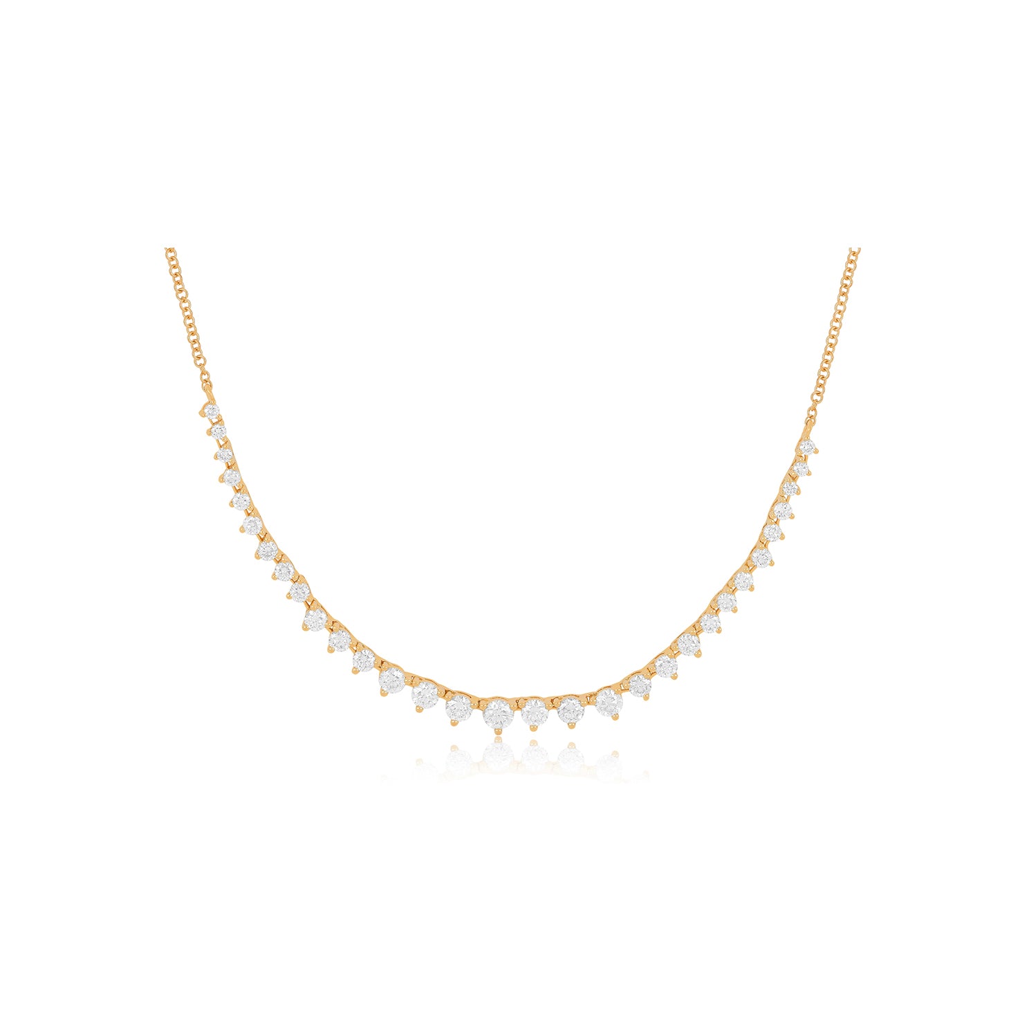 Graduated Diamond Necklace in 14k rose gold