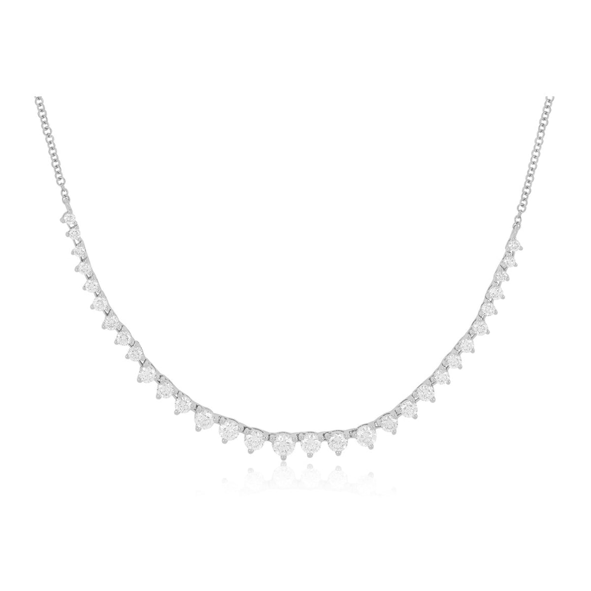 Graduated Diamond Necklace in 14k white gold