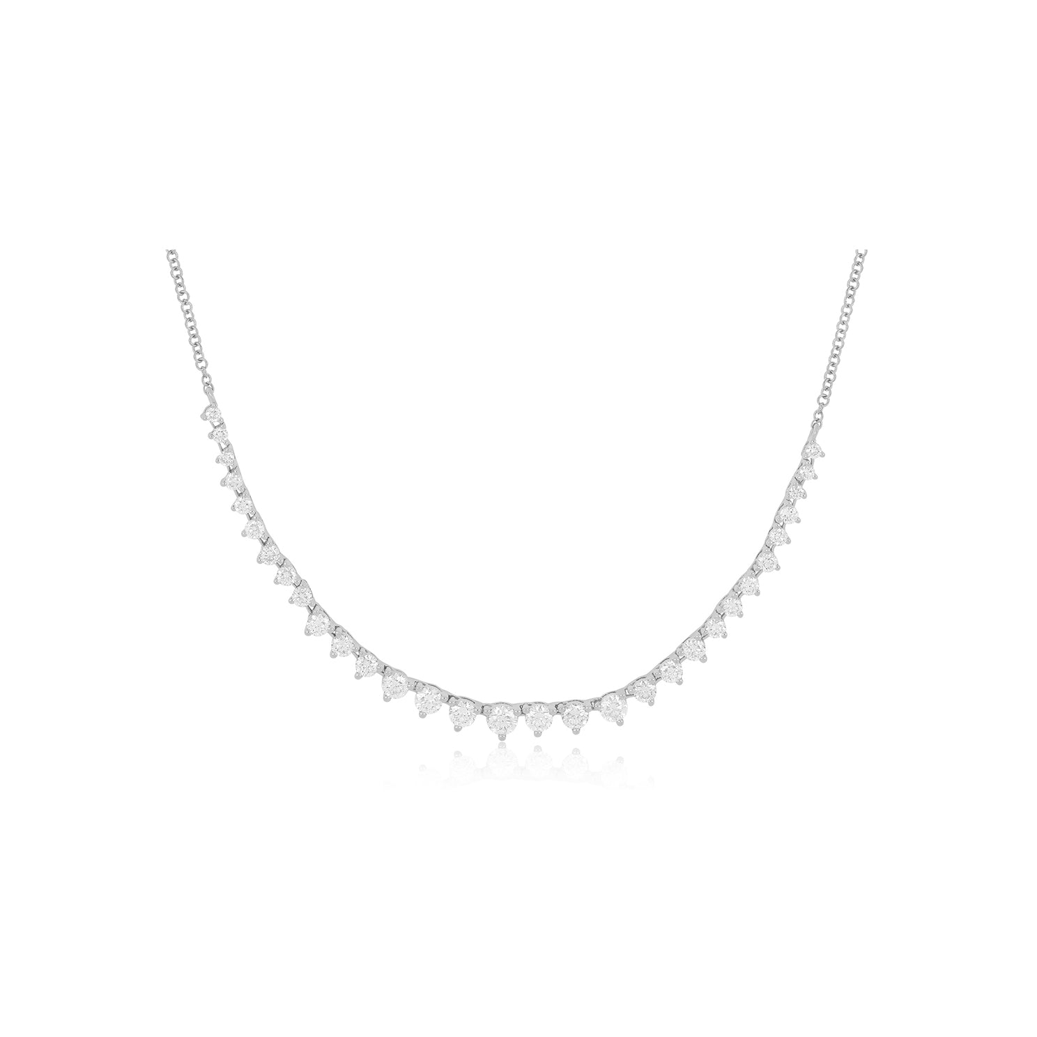 Graduated Diamond Necklace in 14k white gold