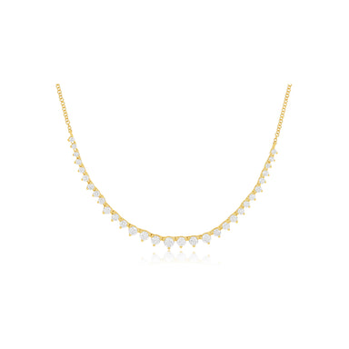Graduated Diamond Necklace in 14k yellow gold