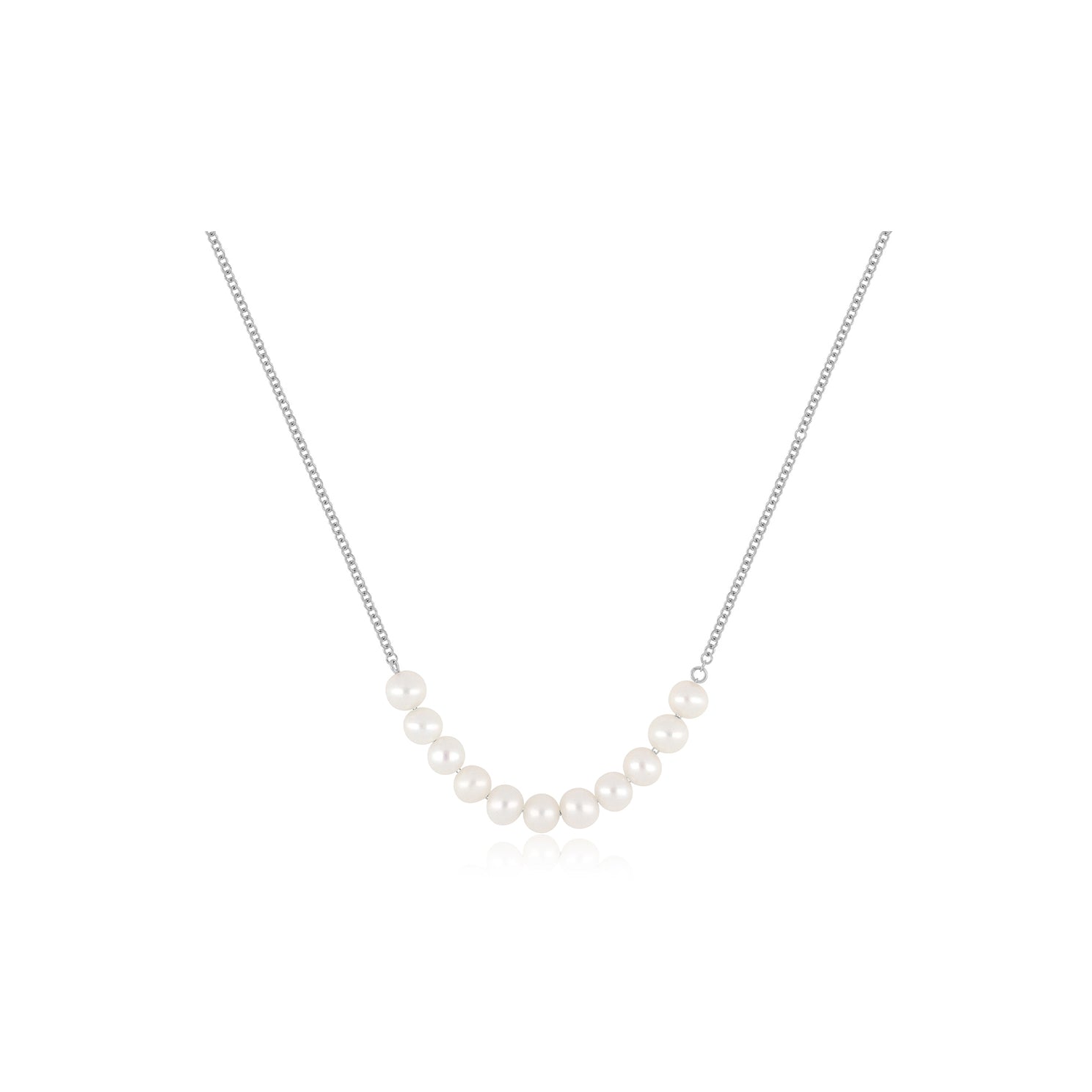 Pearl Necklace in 14k white gold