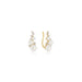 Diamond & Pearl Ear Climber in 14k yellow gold