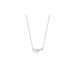 Diamond & Pearl Necklace in 14k white gold