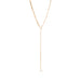 Graduated Chain Link Lariat Necklace in 14k rose gold