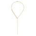 Graduated Chain Link Lariat Necklace in 14k yellow gold