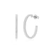 Gold Fluted Hoop Earrings in 14k white gold