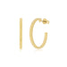 Gold Fluted Hoop Earrings in 14k yellow gold