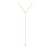 Full Cut Diamond Teardrop Lariat Necklace in 14k rose gold