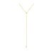 Full Cut Diamond Teardrop Lariat Necklace in 14k yellow gold