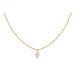 Full Cut Diamond Teardrop Necklace in 14k rose gold