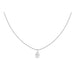 Full Cut Diamond Teardrop Necklace in 14k white gold