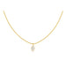 Full Cut Diamond Teardrop Necklace in 14k yellow gold
