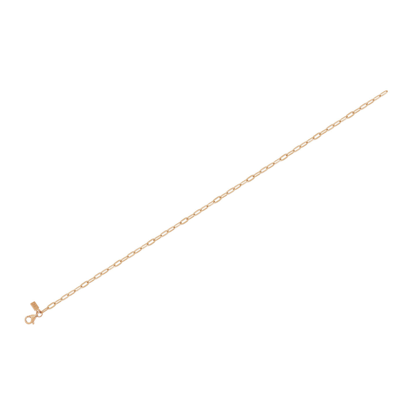 Mini Link Anklet in 14k rose gold