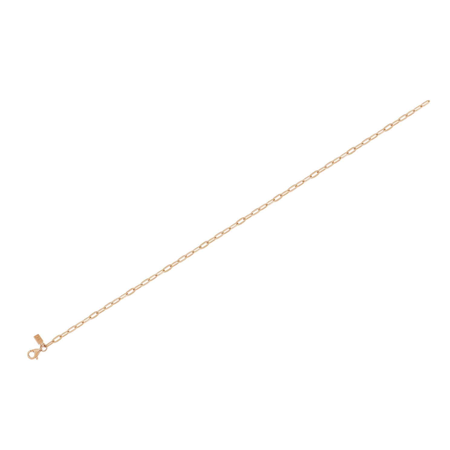 Mini Link Anklet in 14k rose gold