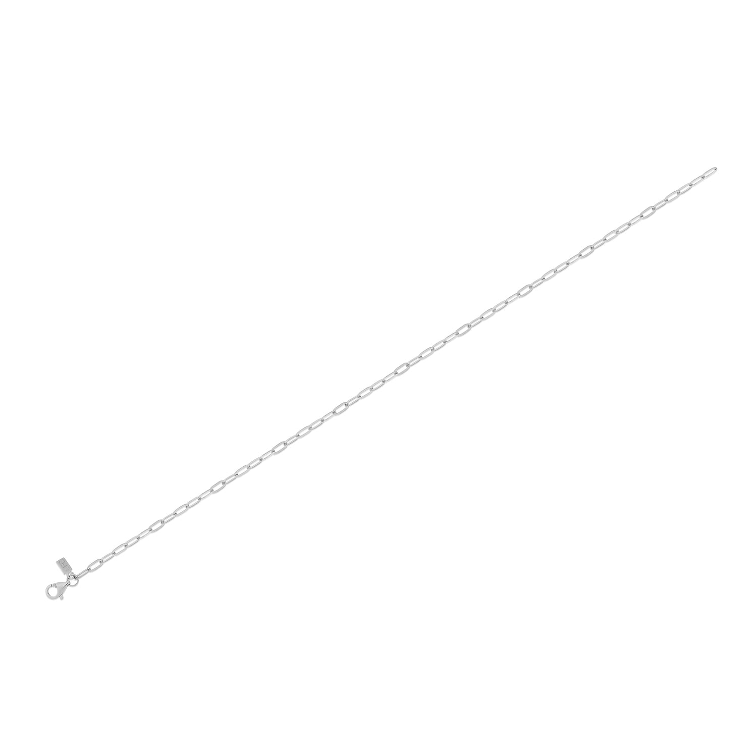 Mini Link Anklet in 14k white gold