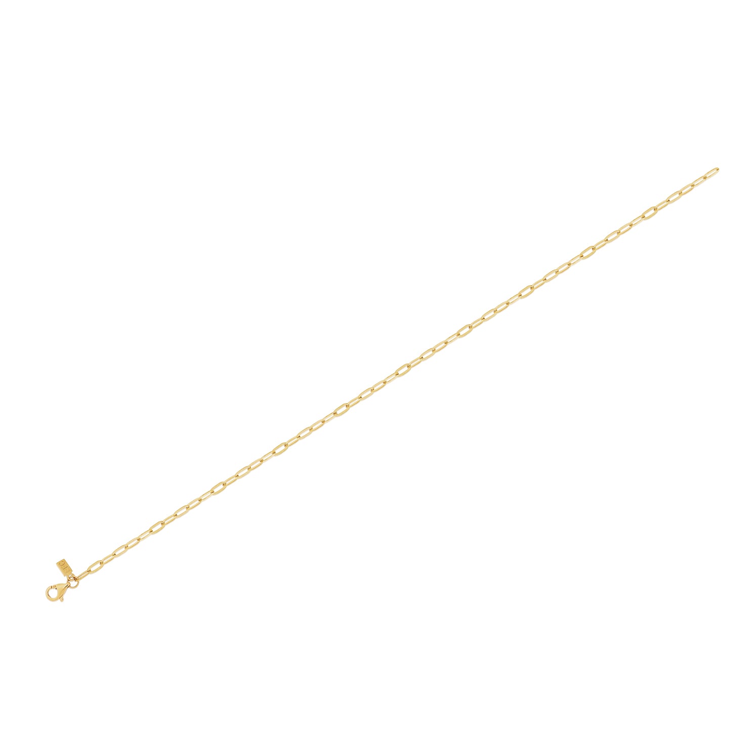 Mini Link Anklet in 14k yellow gold