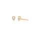 Full Cut Diamond Mini Teardrop Stud Earring in 14k rose gold