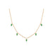Emerald 5 Teardrop Choker Necklace in 14k rose gold