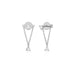 Suspended Diamond Stud Earring in 14k white gold