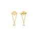 Suspended Diamond Stud Earring in 14k yellow gold